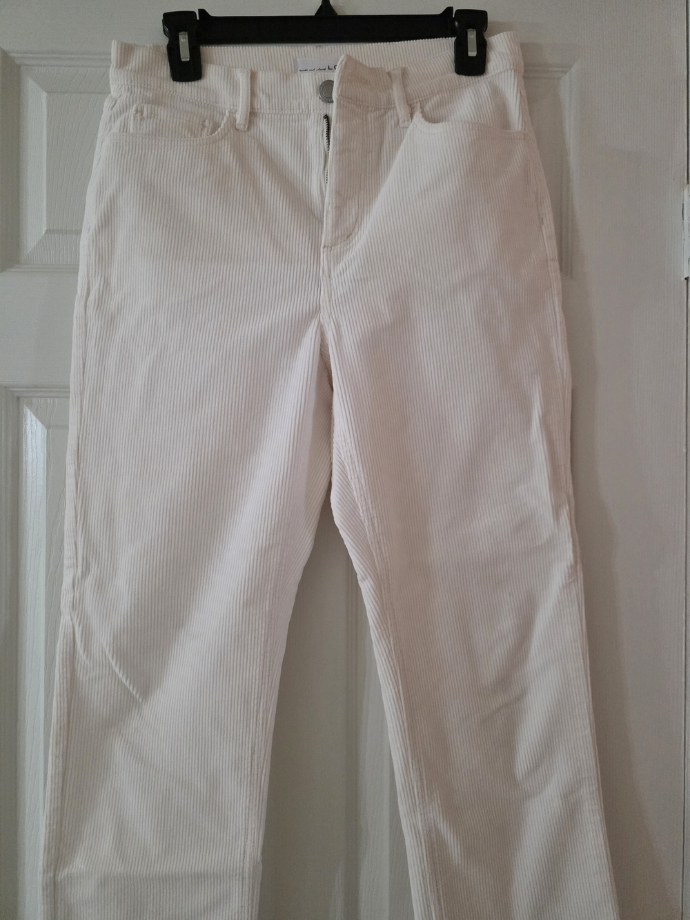 LOFT White Straight Leg Corduroy Jeans